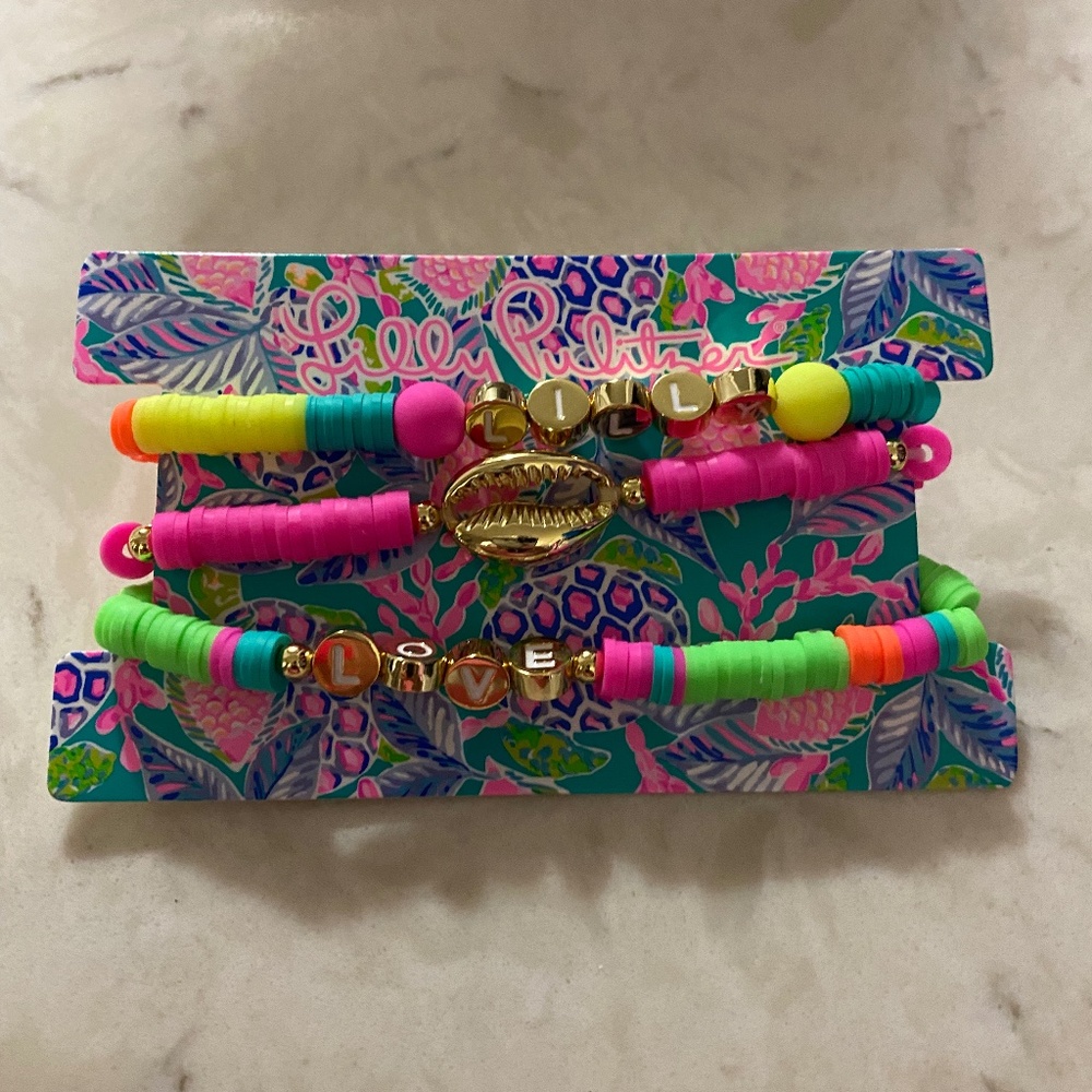 NWT GWP Lilly Pulitzer beaded Bracelet set